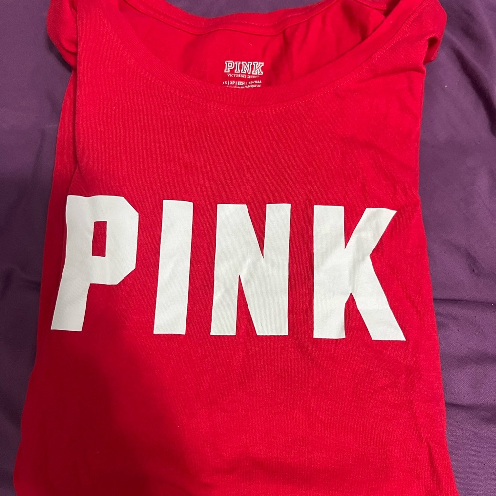 PINK Victoria's Secret Bold Red Tee